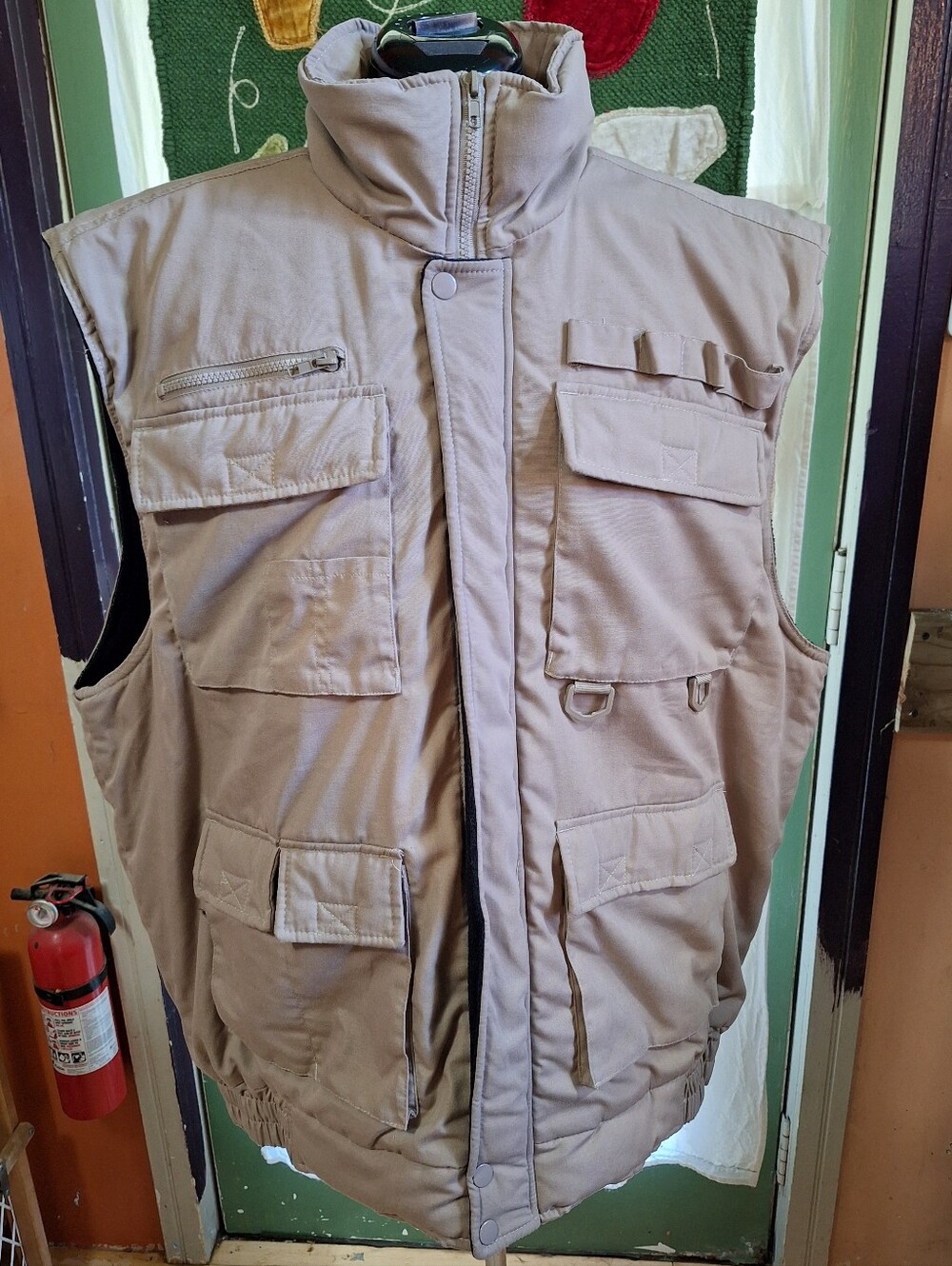 Stag Hill Men's Utility Vest Jacket - Khaki